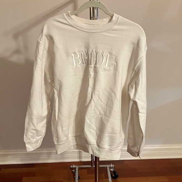 Gildan Sweaters - BRIDE White Crewneck Sweater